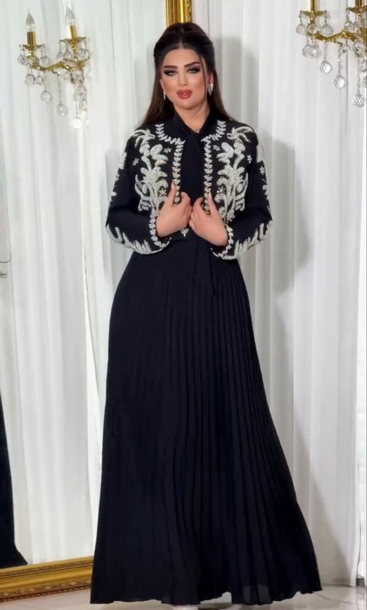 Presenting By New Party Wear designer Black Color gown With koti