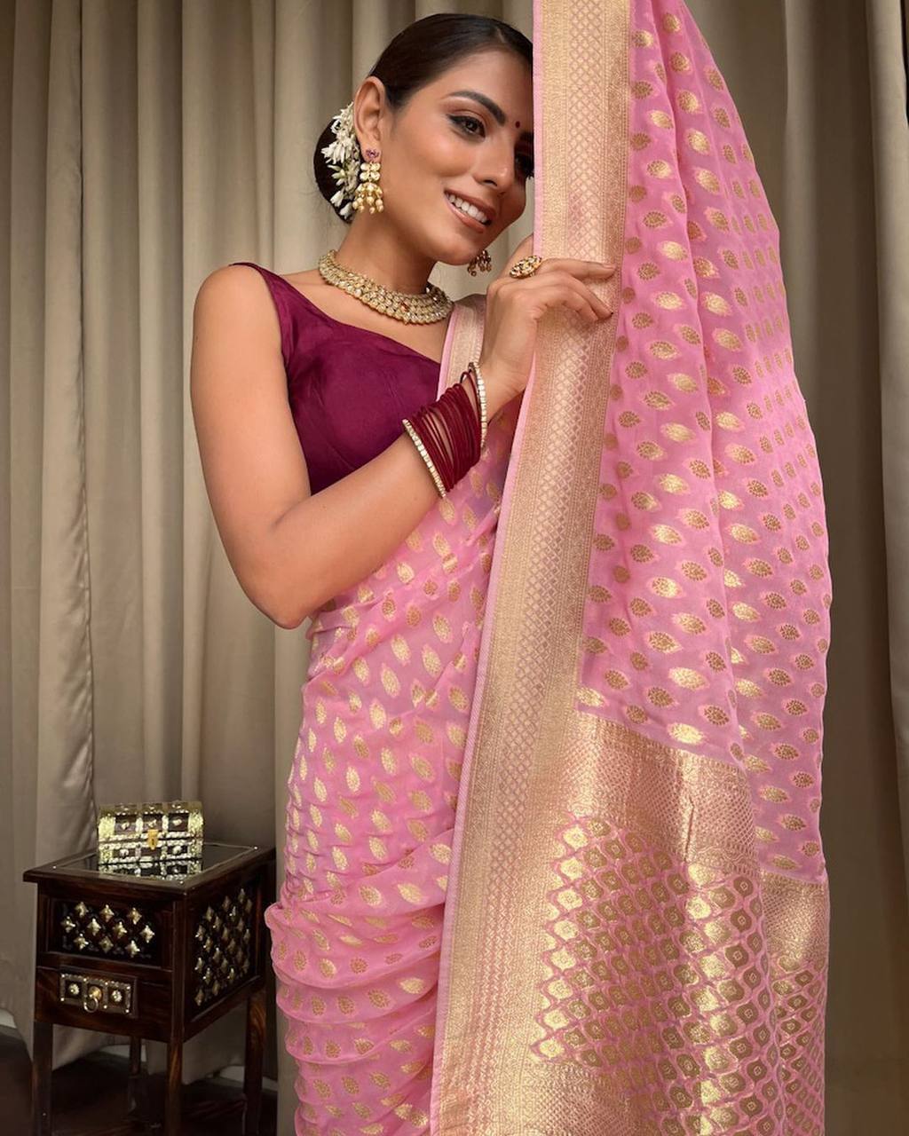 Ethnic Woven Design Zari Banarasi Saree
