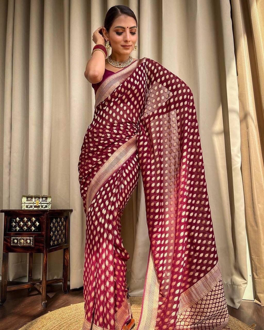 Ethnic Woven Design Zari Banarasi Saree