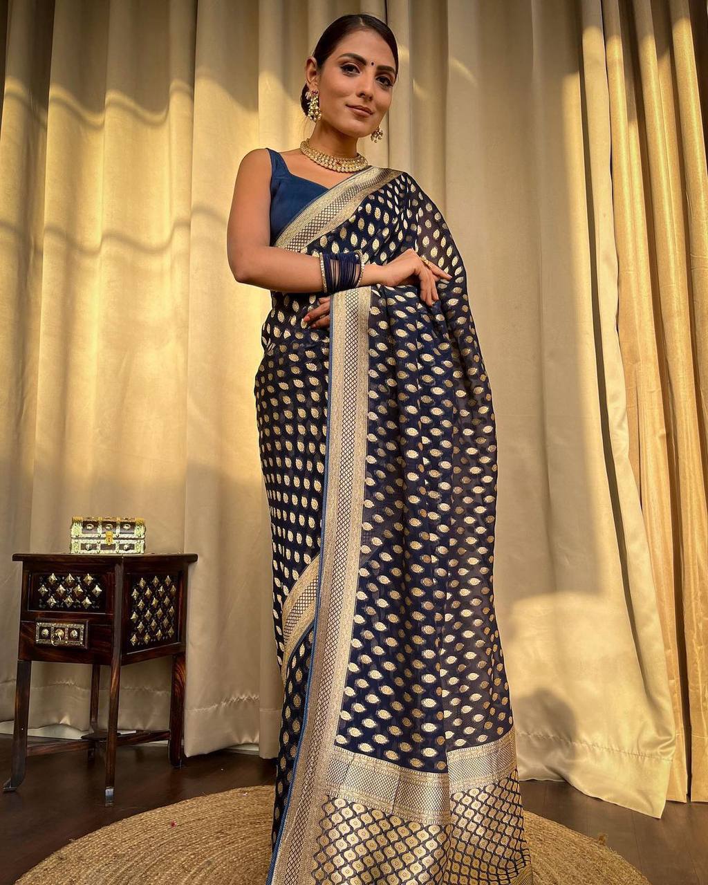 Ethnic Woven Design Zari Banarasi Saree