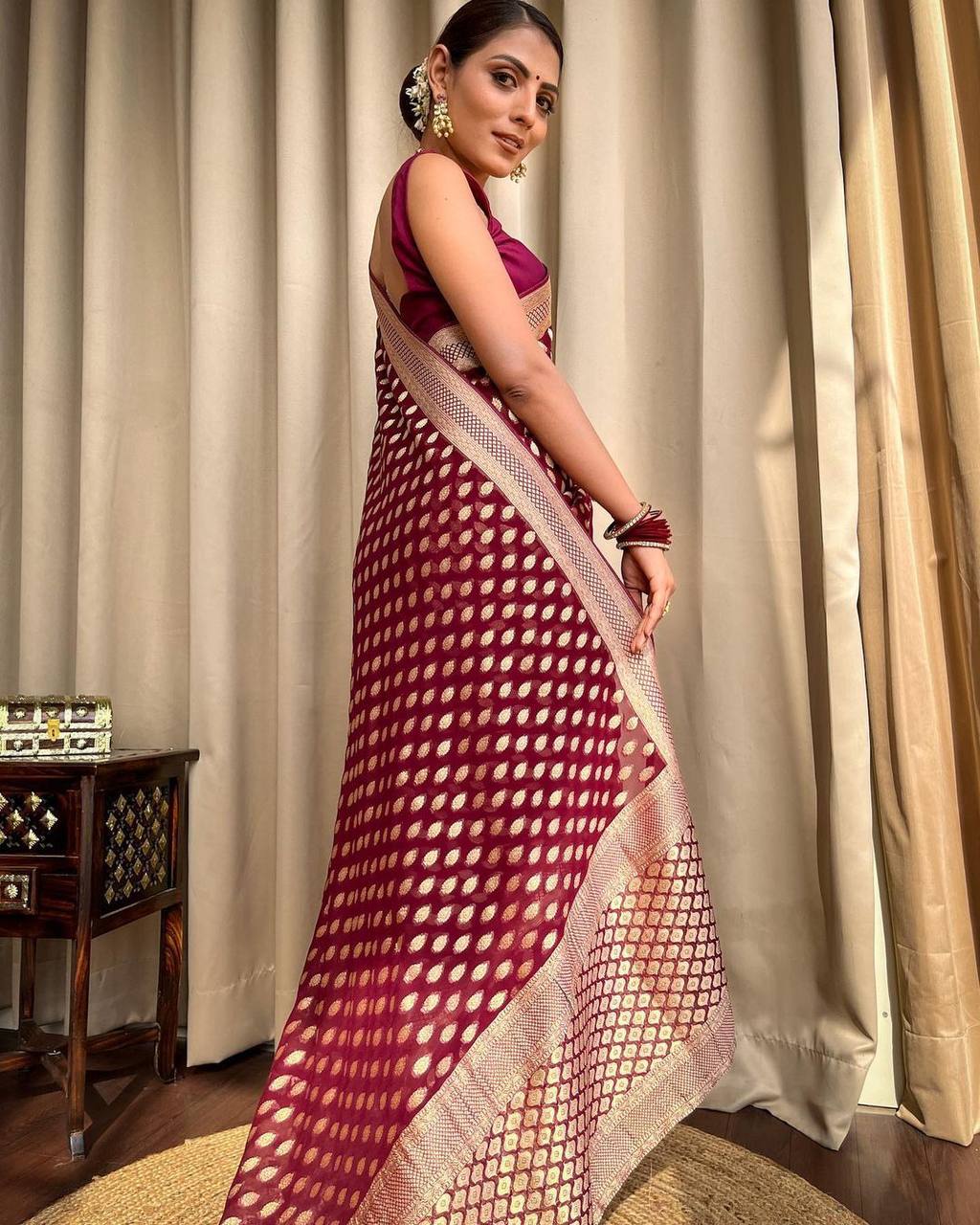 Ethnic Woven Design Zari Banarasi Saree