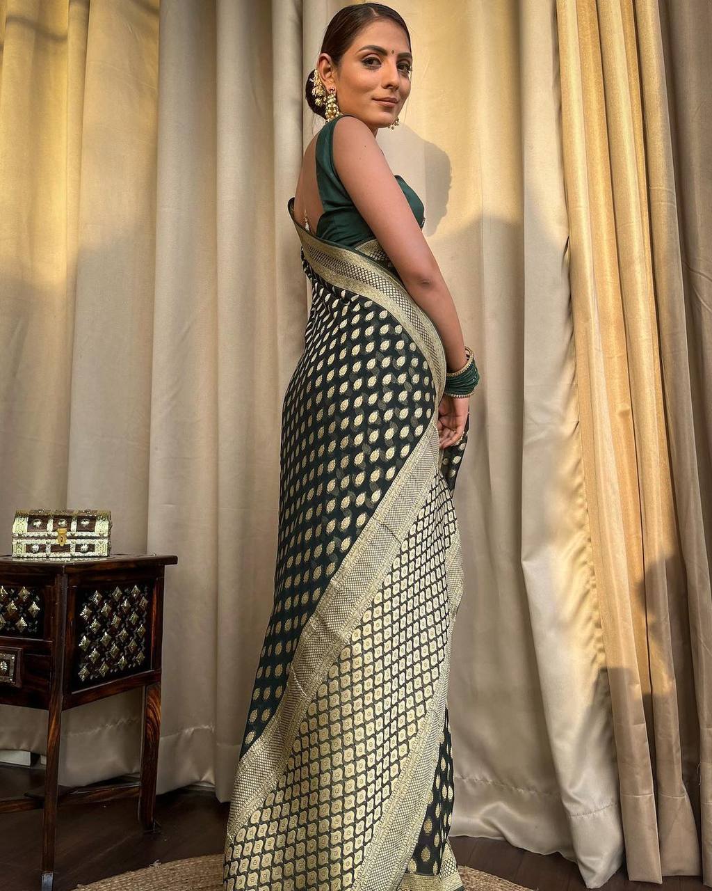 Ethnic Woven Design Zari Banarasi Saree