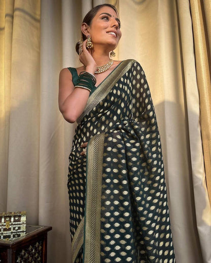 Ethnic Woven Design Zari Banarasi Saree