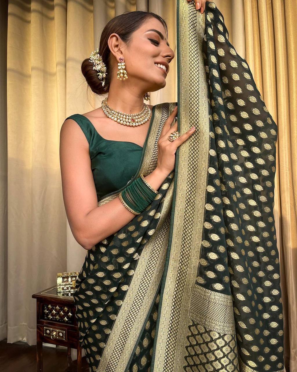 Ethnic Woven Design Zari Banarasi Saree