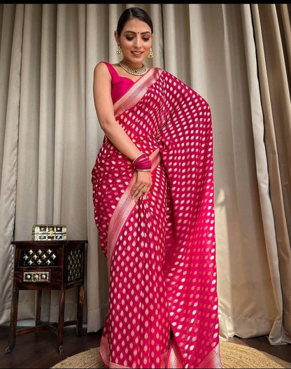 Ethnic Woven Design Zari Banarasi Saree