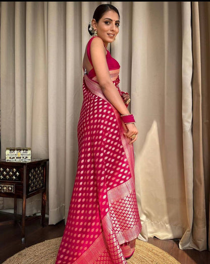 Ethnic Woven Design Zari Banarasi Saree