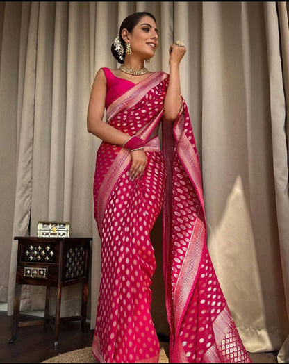 Ethnic Woven Design Zari Banarasi Saree