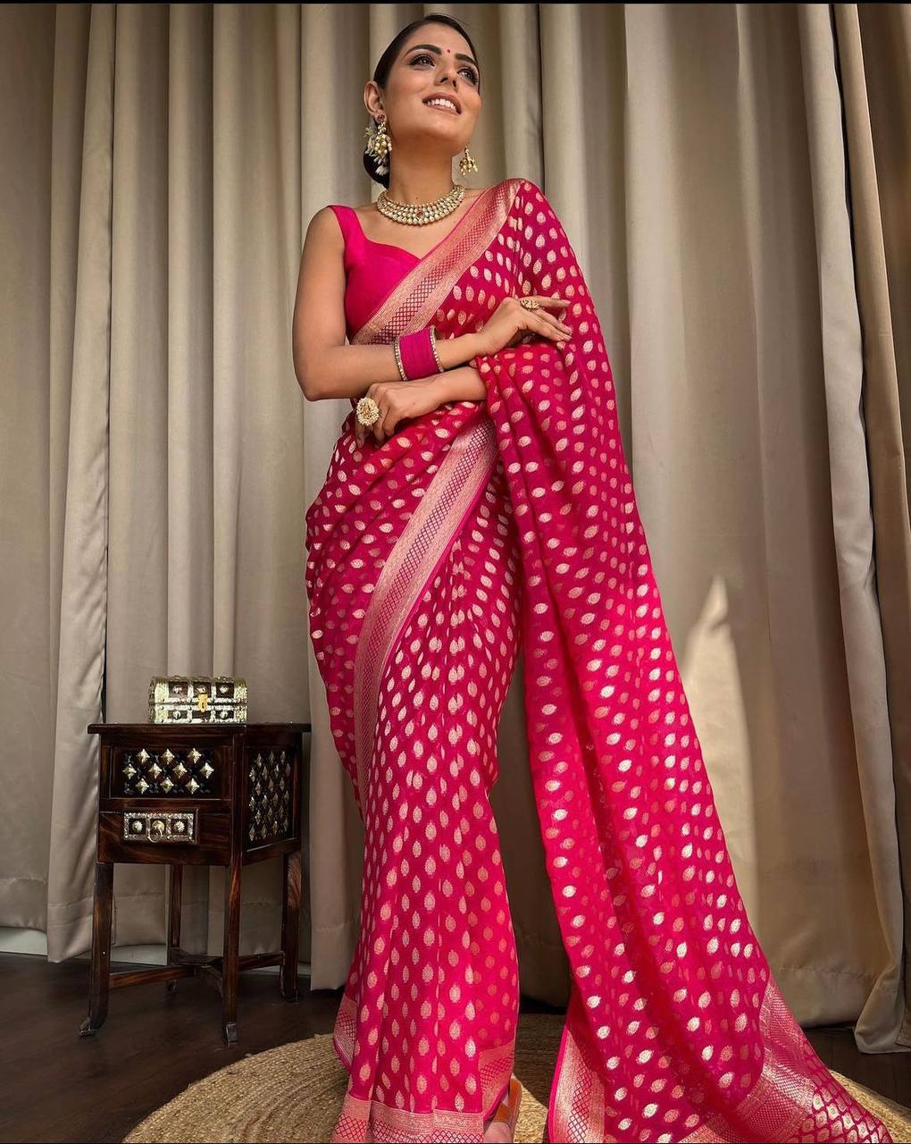 Ethnic Woven Design Zari Banarasi Saree