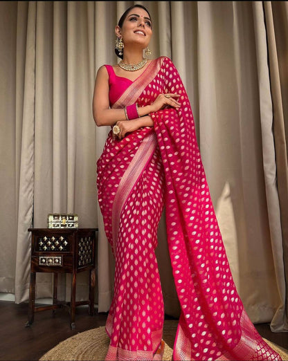 Ethnic Woven Design Zari Banarasi Saree