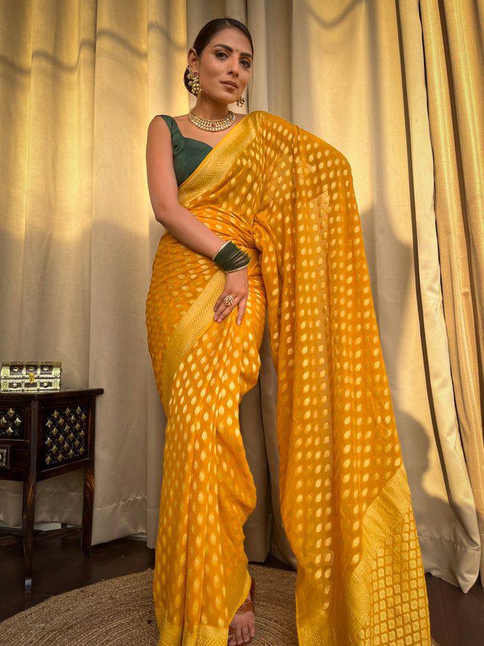 Ethnic Woven Design Zari Banarasi Saree