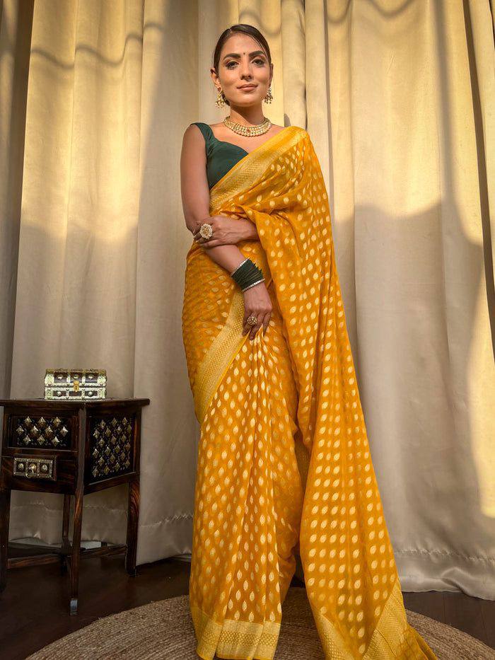 Ethnic Woven Design Zari Banarasi Saree