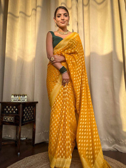 Ethnic Woven Design Zari Banarasi Saree