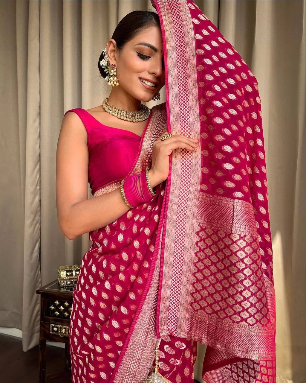 Ethnic Woven Design Zari Banarasi Saree
