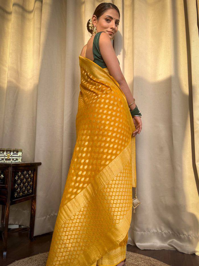 Ethnic Woven Design Zari Banarasi Saree