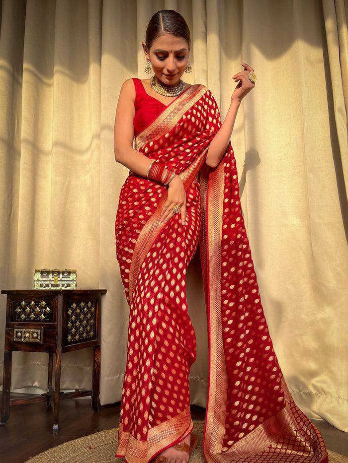 Ethnic Woven Design Zari Banarasi Saree