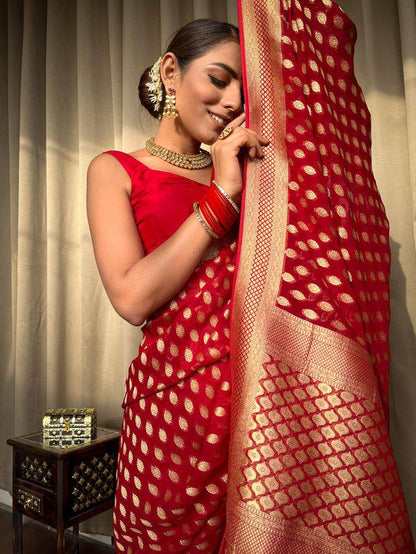 Ethnic Woven Design Zari Banarasi Saree