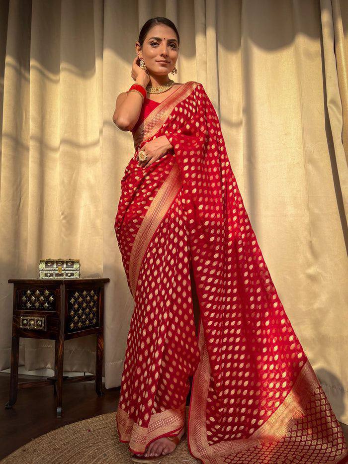 Ethnic Woven Design Zari Banarasi Saree